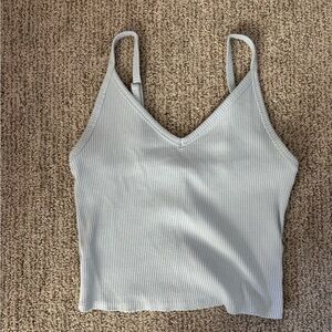 American Eagle Outfitters Light Gray Ribbed Camisole